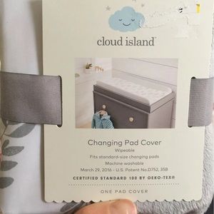 Cloud island wipeable changing pad cover